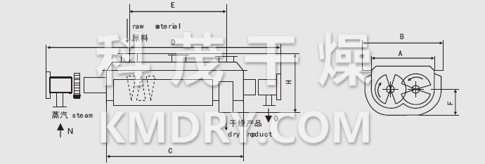 JYG系列空心槳葉干燥機(jī)安裝結(jié)構(gòu)圖